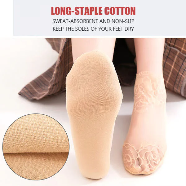 Ladies Fashion Lace Socks - Image 5