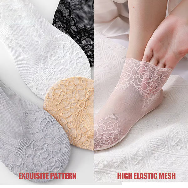 Ladies Fashion Lace Socks - Image 6