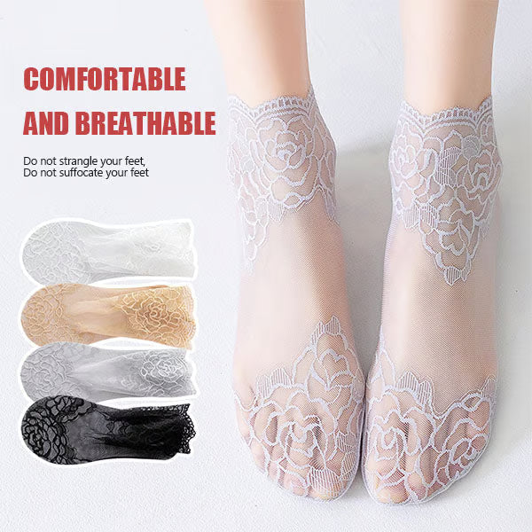 Ladies Fashion Lace Socks - Image 7