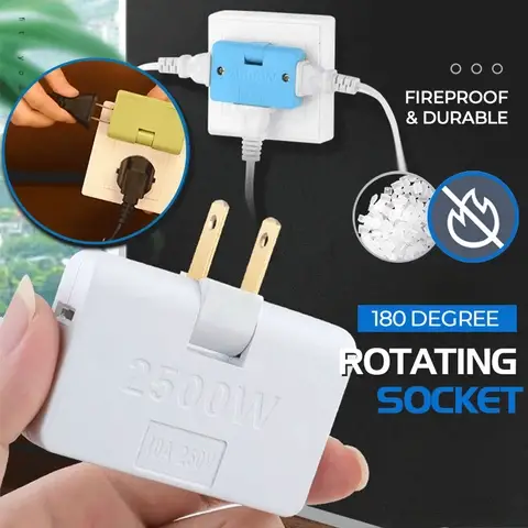 3 in 1 Rotating Socket 180 Degree