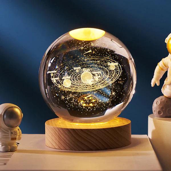 3D Crystal Ball Night Lamp - Image 2