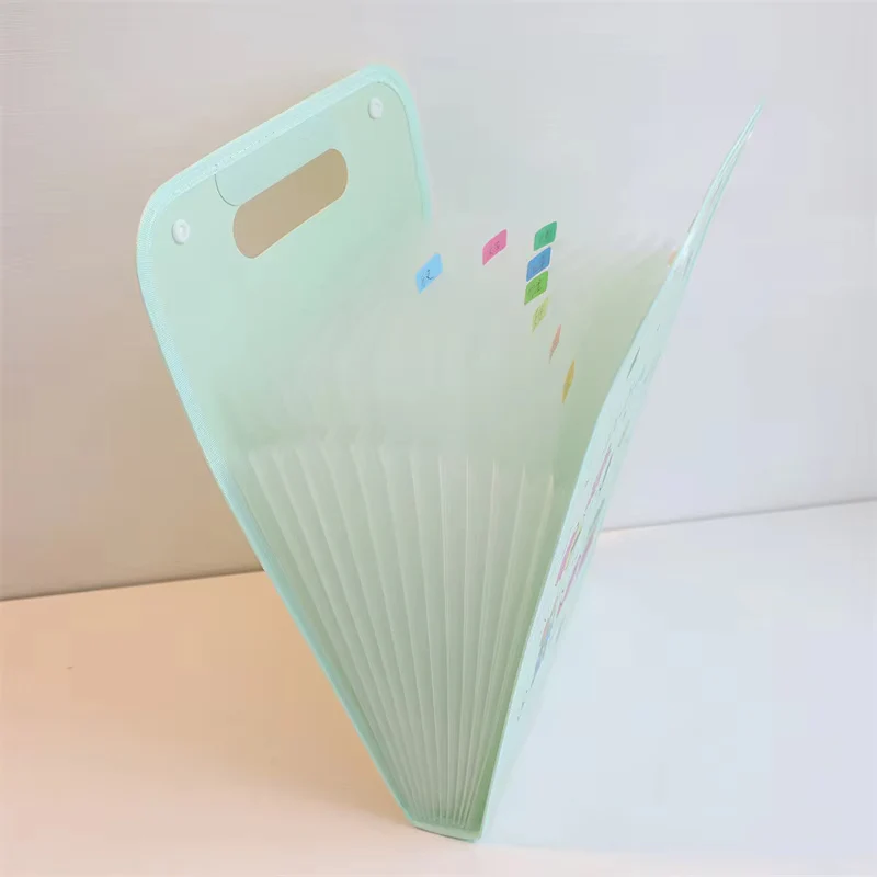 A4 Handheld Plastic Accordion File Folder - Image 2