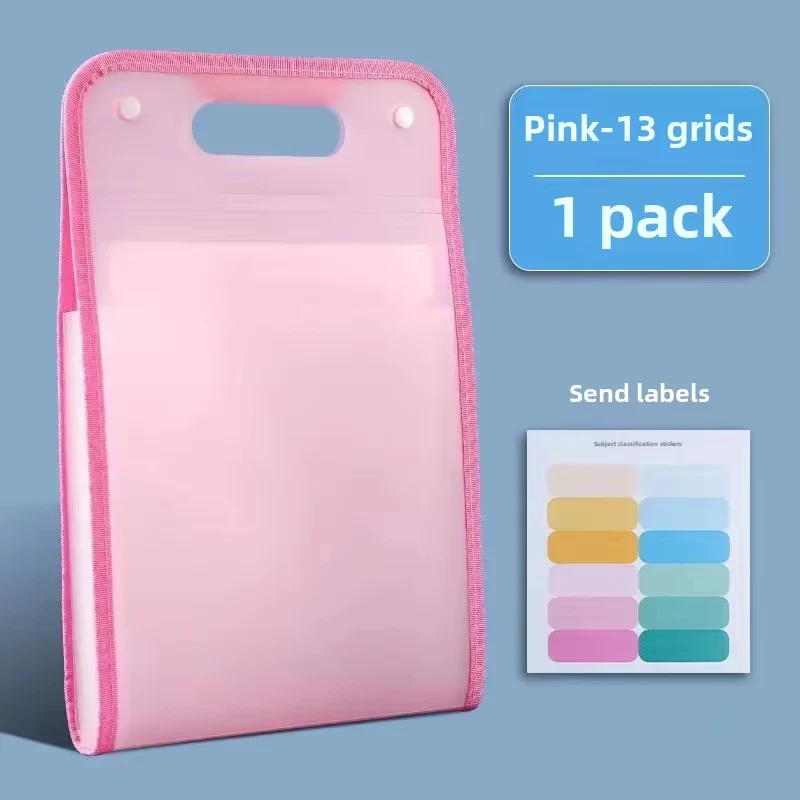 A4 Handheld Plastic Accordion File Folder - Image 3