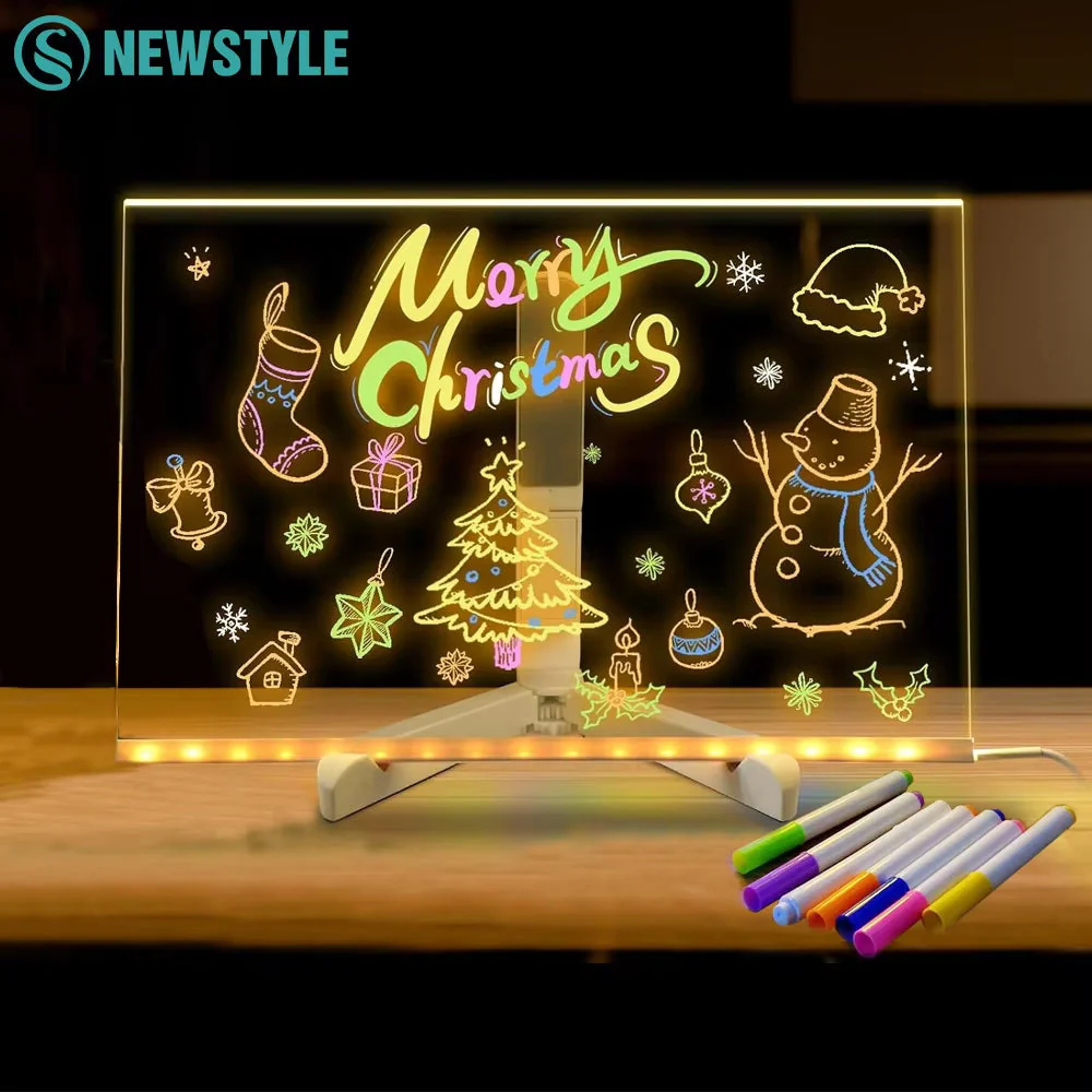 Acrylic Note Board with Color Light
