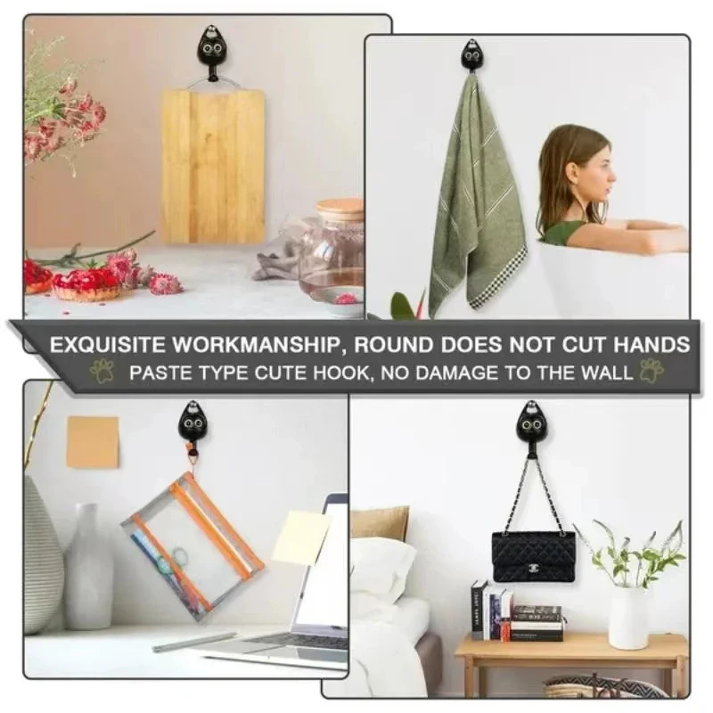 Adhesive Wall Mounted Cat Hooks - Image 4