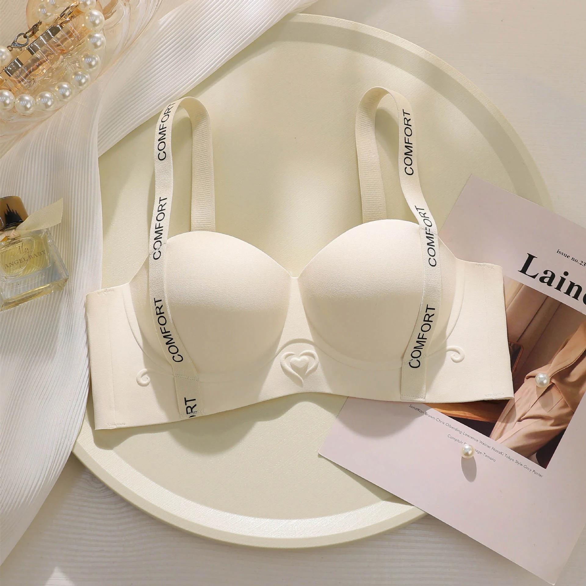 Adjustable Women's Letter Shoulder Bra