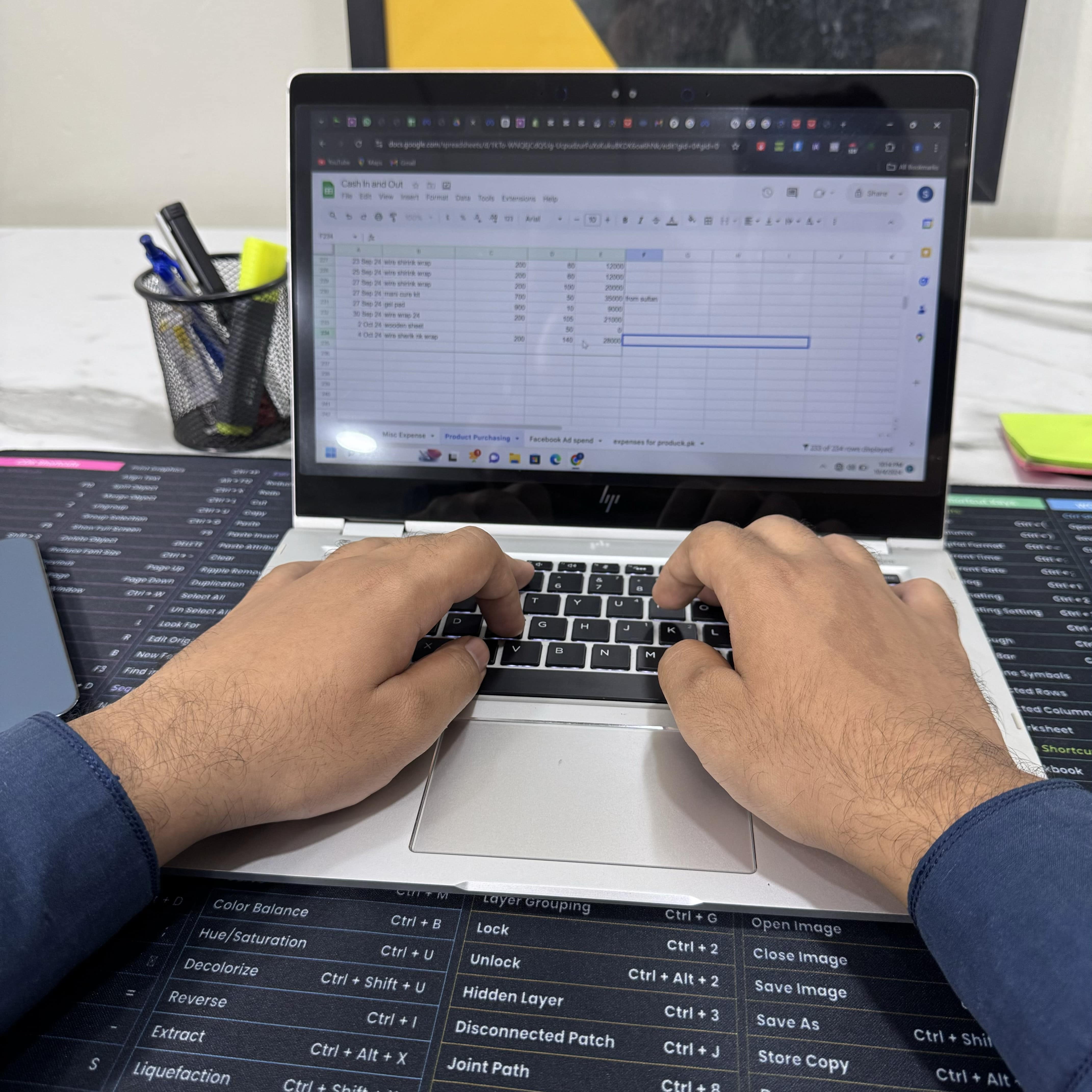Anti-slip Keyboard Pad with Office And Adobe Software Shortcuts - Image 5