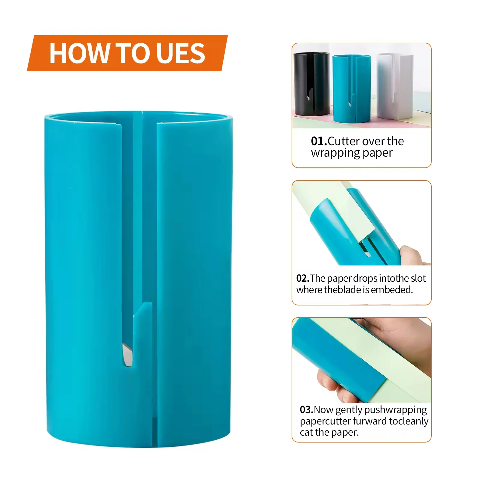 Art Sliding Birthday Wrapping Paper Cutter - Image 3