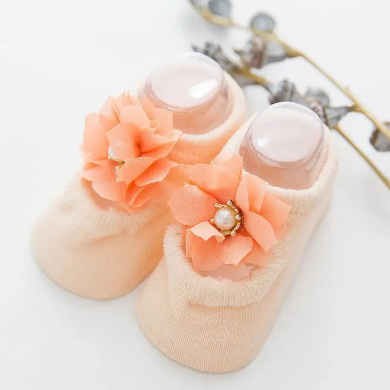 Baby Thin Lace Flower Socks Shoes - Image 3