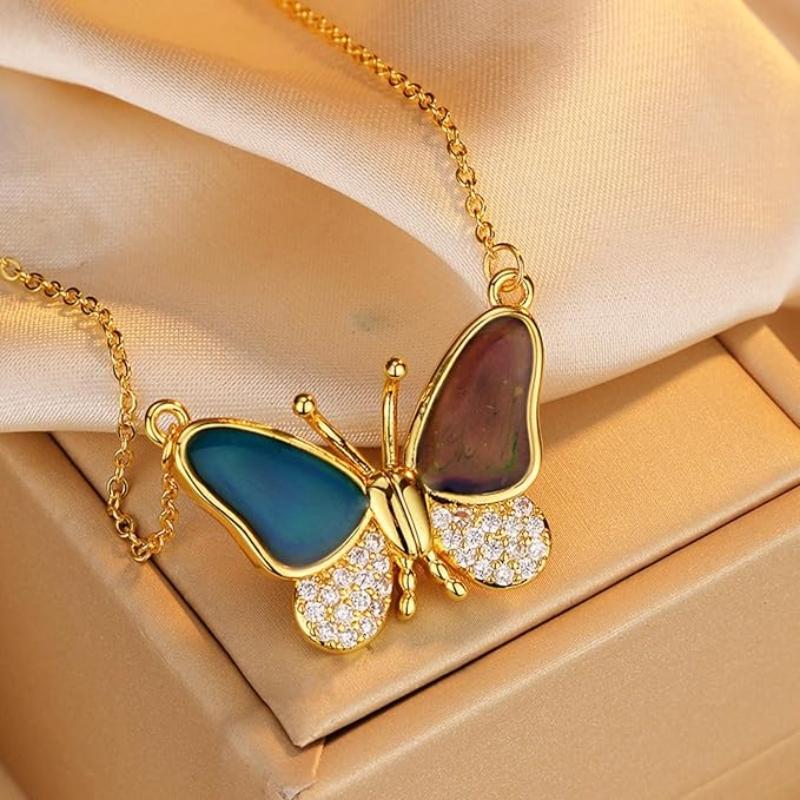 Beautiful Butterfly Colour Changing Pendant For Women - Image 4