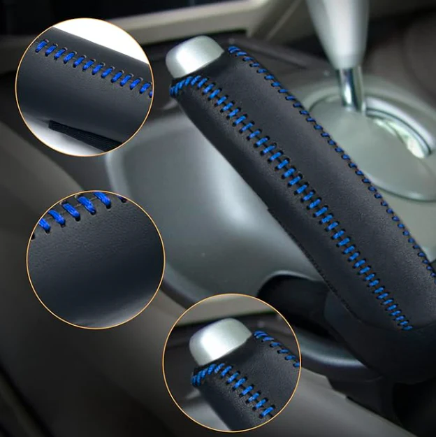 Car Leather Handbrake and Gear Cover - Image 4