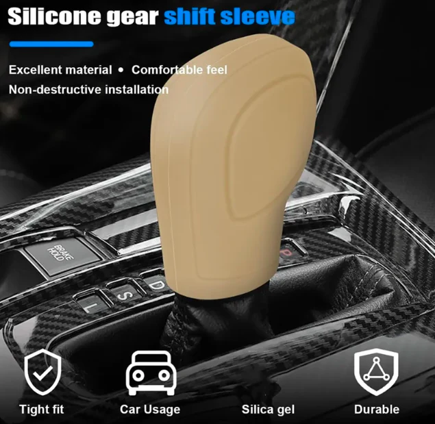 Car Leather Handbrake and Gear Cover - Image 5
