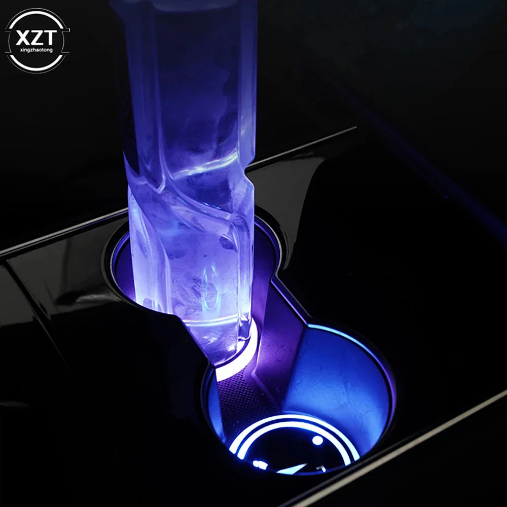 Color Changing Car LED Cup Holder Light Mats ( pack of 2 ) - Image 3