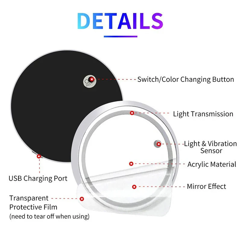 Color Changing Car LED Cup Holder Light Mats ( pack of 2 ) - Image 7