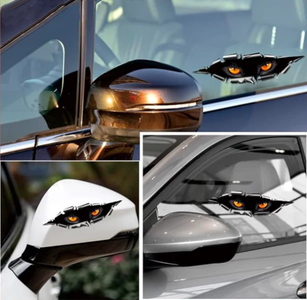 Cat Eyes Peeking Car Stickers - Image 2