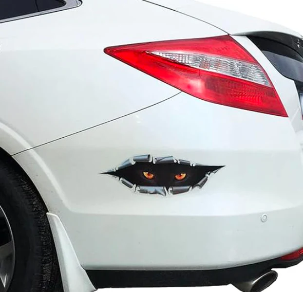 Cat Eyes Peeking Car Stickers - Image 3