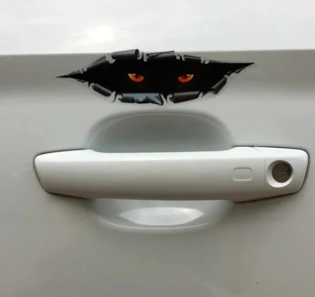 Cat Eyes Peeking Car Stickers - Image 4
