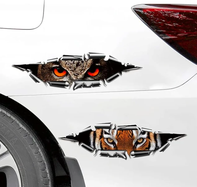 Cat Eyes Peeking Car Stickers - Image 6