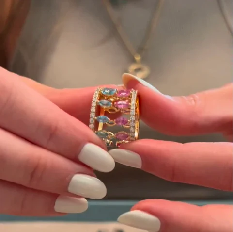 Crown Shaped Fashion Ring Gold Plated - Image 4