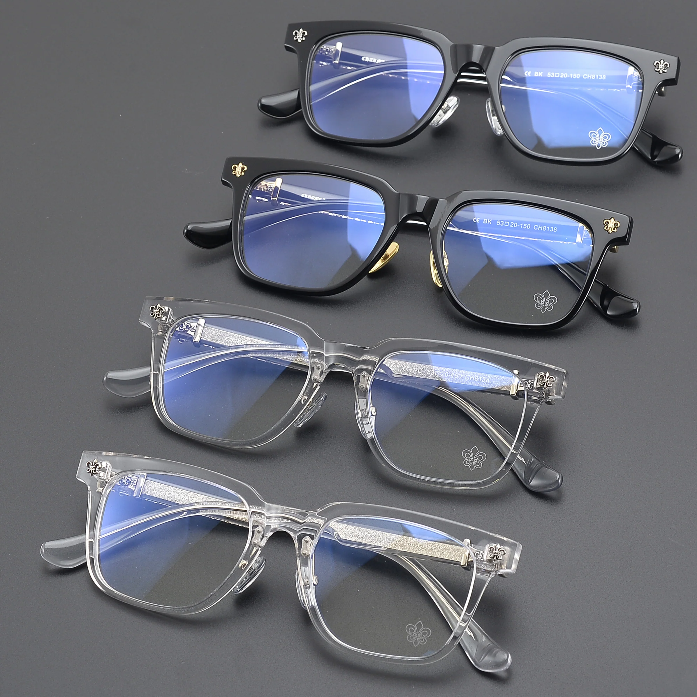 Unisex Rimless UV Crystal Chrome Glasses - Image 4