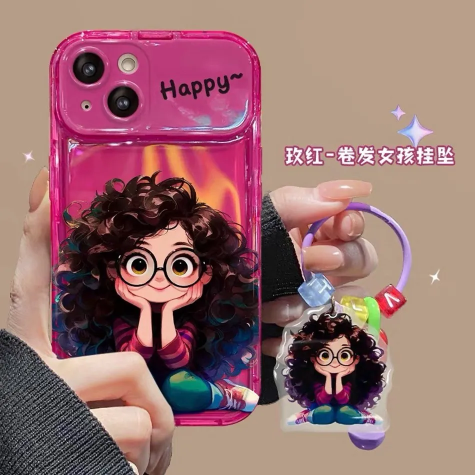 Cute Girl Case with Keychain - Image 3