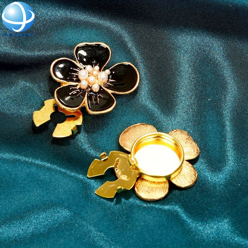 Cute Peach Blossom Clip Over Button for Women DIY Shirt - Image 3