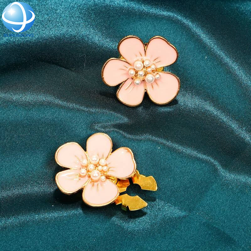 Cute Peach Blossom Clip Over Button for Women DIY Shirt - Image 4