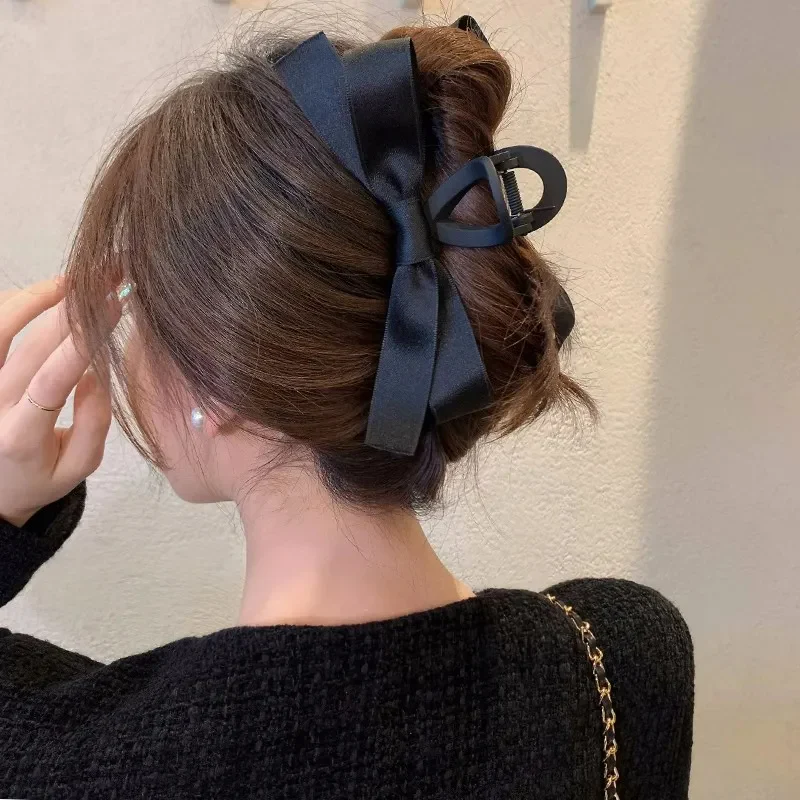 Elegant Black Bow Grab Clip Girls Elegant - Image 6