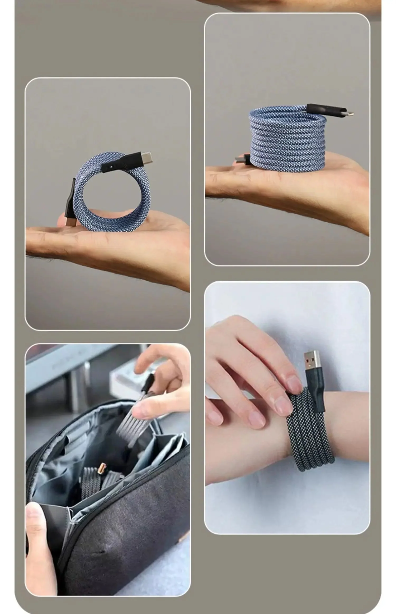 Fast Charging Magnetic USB Cables Wire Cord - Image 3