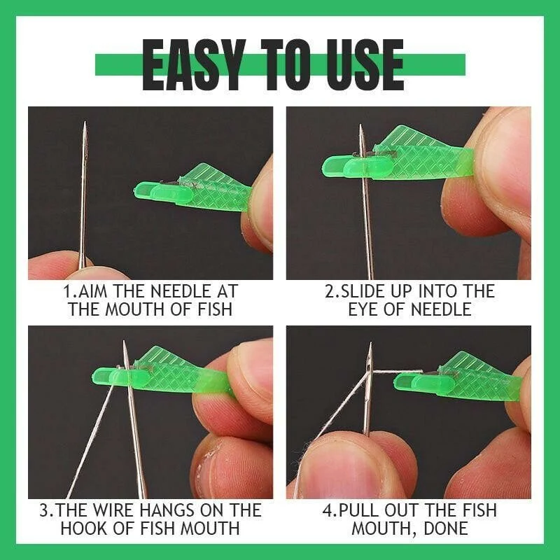 Fish needle threader for sewing machines (PACK OF 10) - Image 2