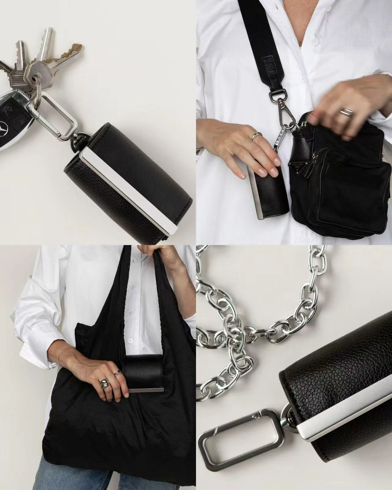 Foldable Keychain Tote Bag