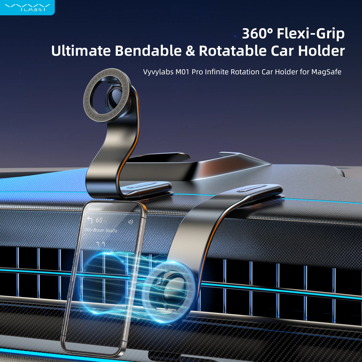 Foldable Magnetic Car Holder