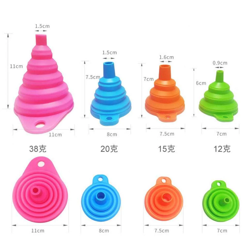Foldable Silicone Funnel (pack of 3 ) - Image 3