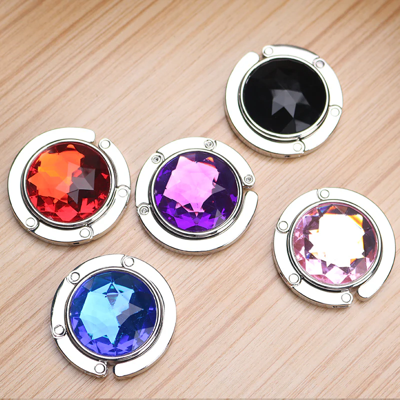 Folding Crystal Table Bag Hook - Image 2