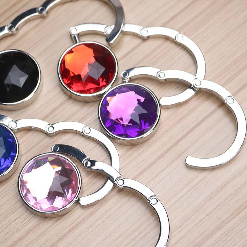 Folding Crystal Table Bag Hook - Image 3