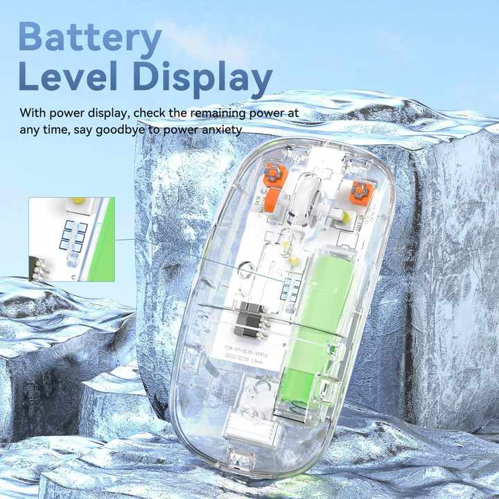 Fully transparent wireless BT silent mouse - Image 2