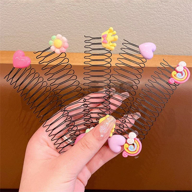 Girls Flower Bow Hair Comb - Image 3