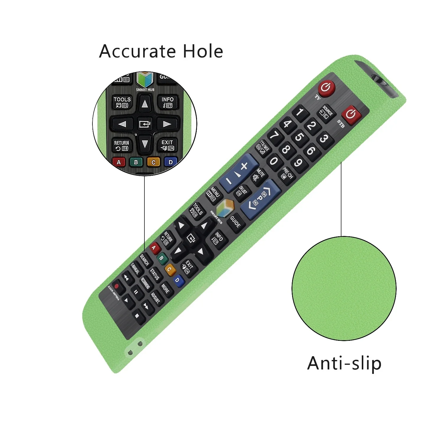 Glow Case with Strap for Samsung Smart TV Remote Control - Image 3
