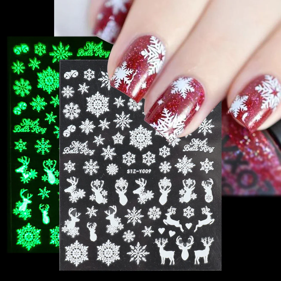 Glow-in-the-dark nail sticker (PACK OF 3)