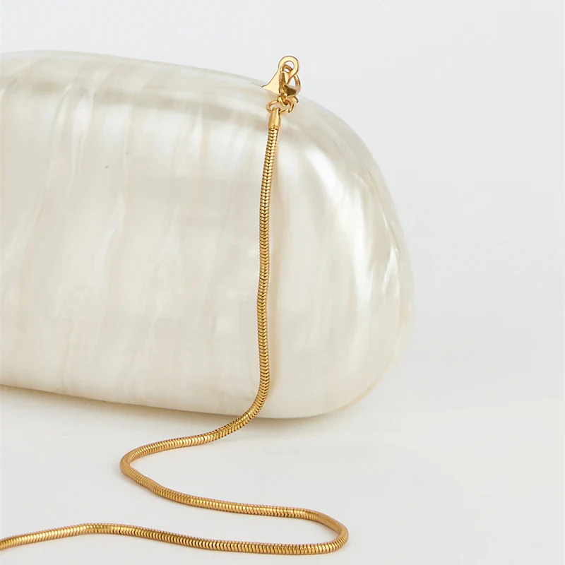 Gold Closure Box Clutch Bag for women - Image 3
