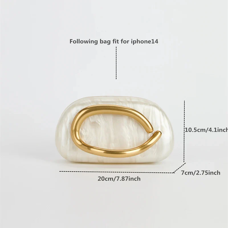 Gold Closure Box Clutch Bag for women - Image 5