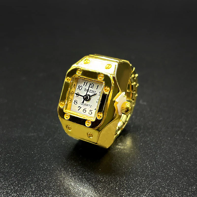 Gold Plated Ring Finger Watch