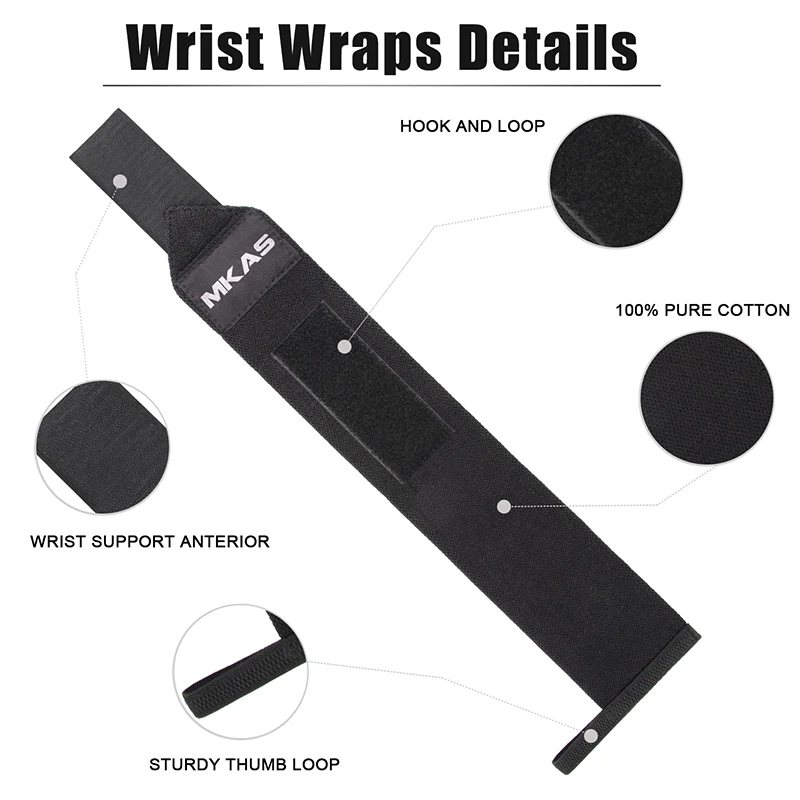 Gym Wrist Wraps Fitness Straps - Image 2
