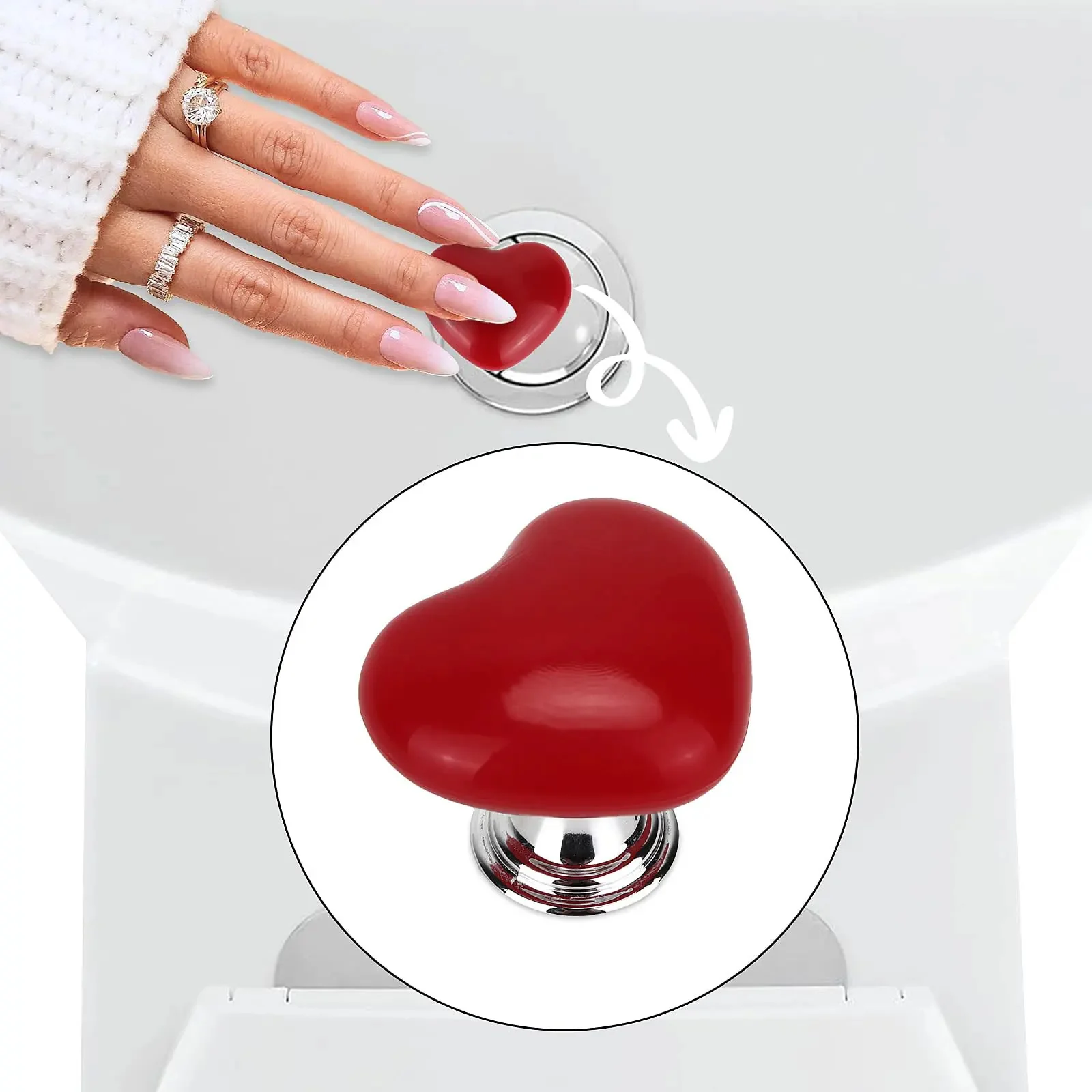 HEART SHAPED TOILET PRESS (PACK OF 10) - Image 2