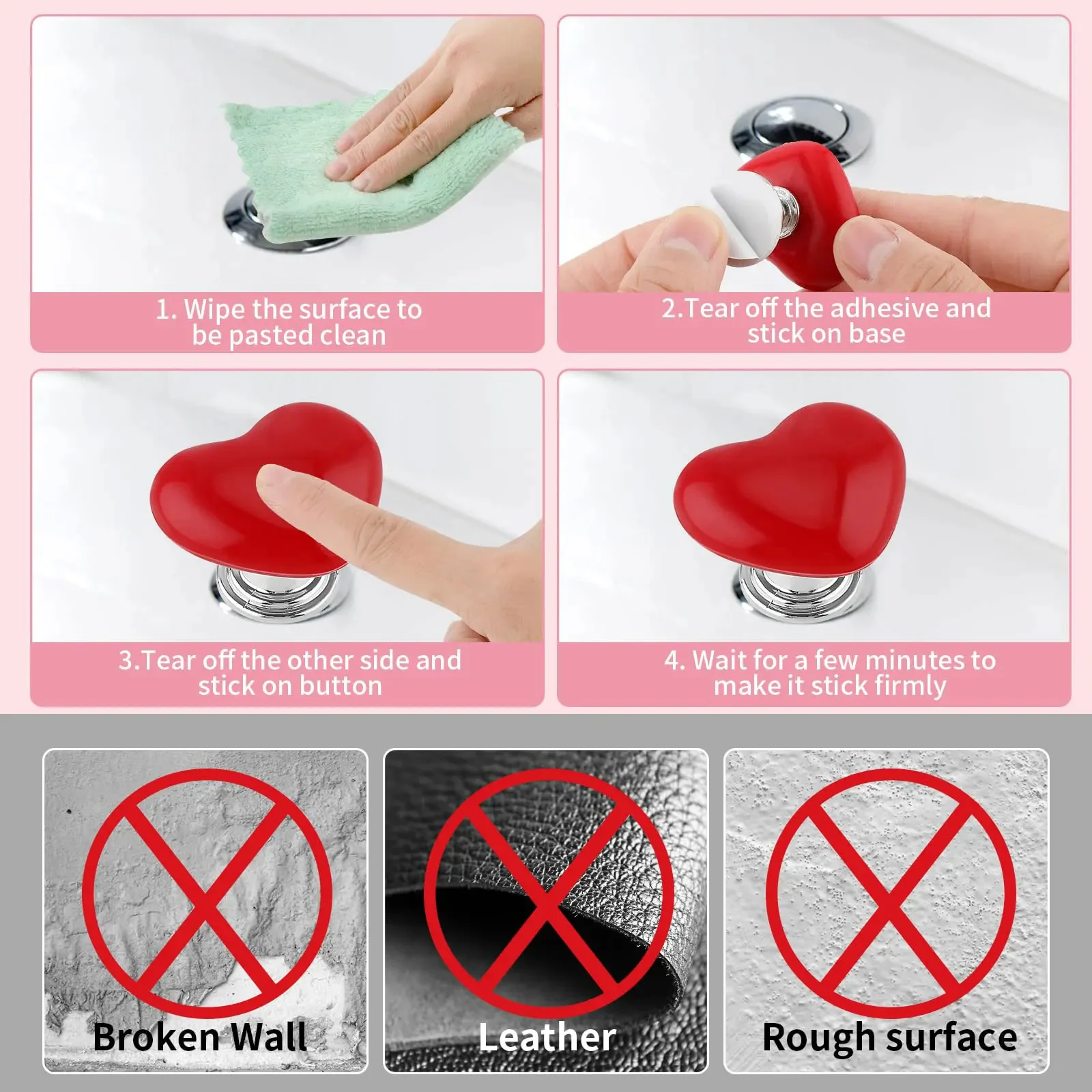 HEART SHAPED TOILET PRESS (PACK OF 10) - Image 8