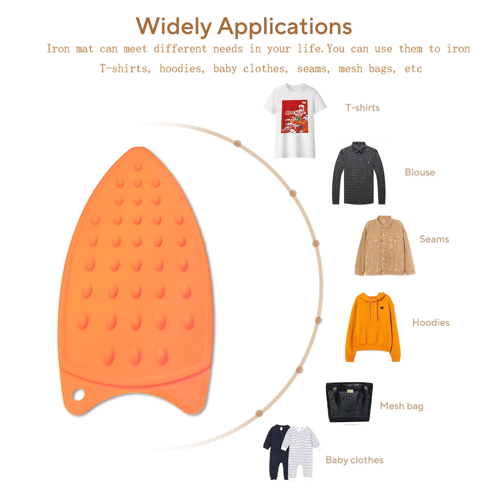 Heat-Resistant Silicone Iron Rest Pad for Ironing Board Steam Compact Iron - Image 3