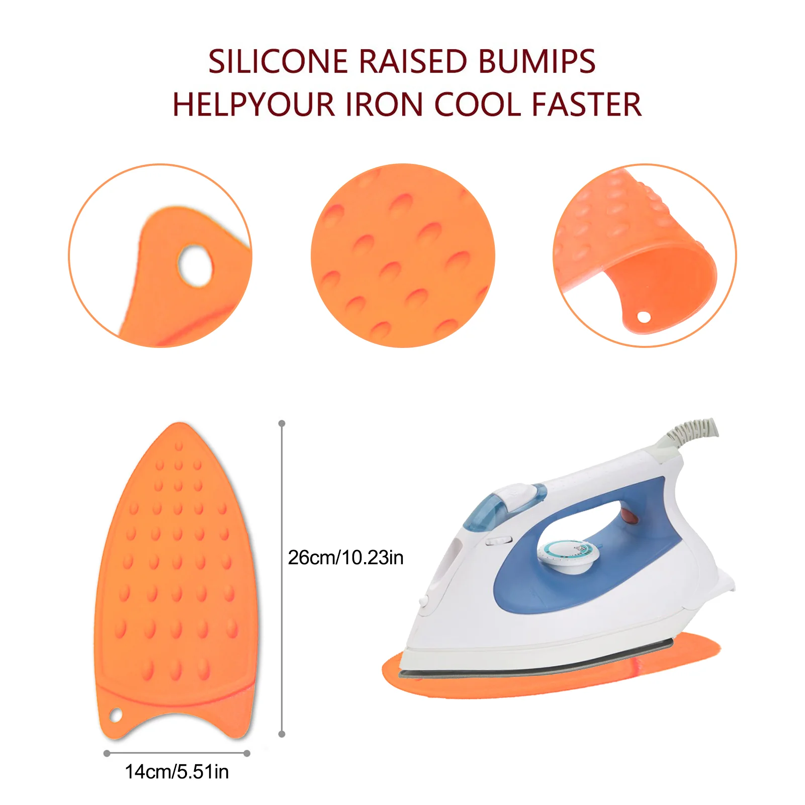 Heat-Resistant Silicone Iron Rest Pad for Ironing Board Steam Compact Iron - Image 4