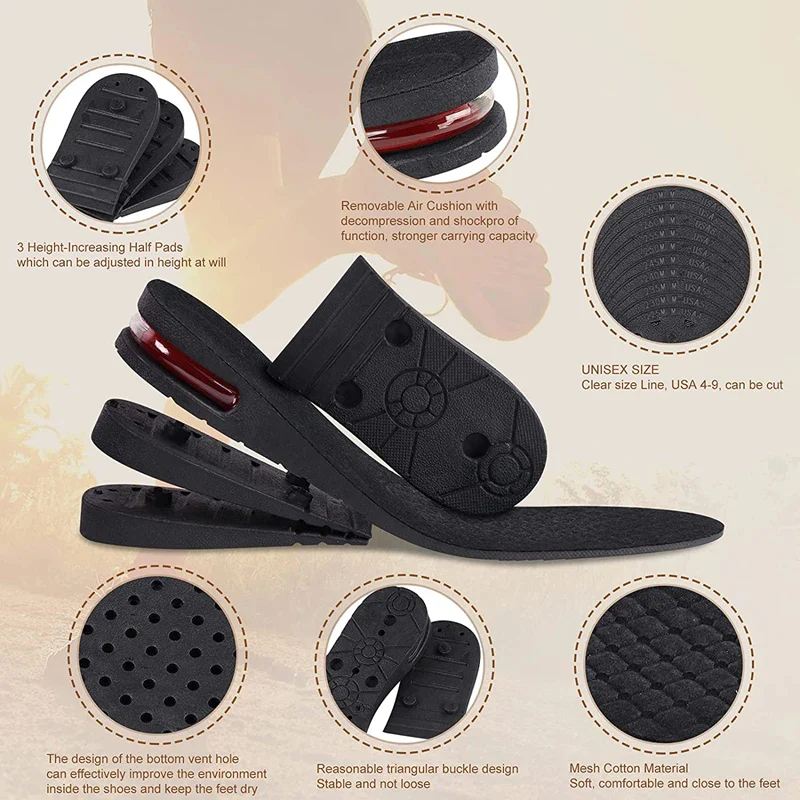 Height Increase AirFlex Comfort Boost Insole 4.5CM (2INCHES) - Image 4