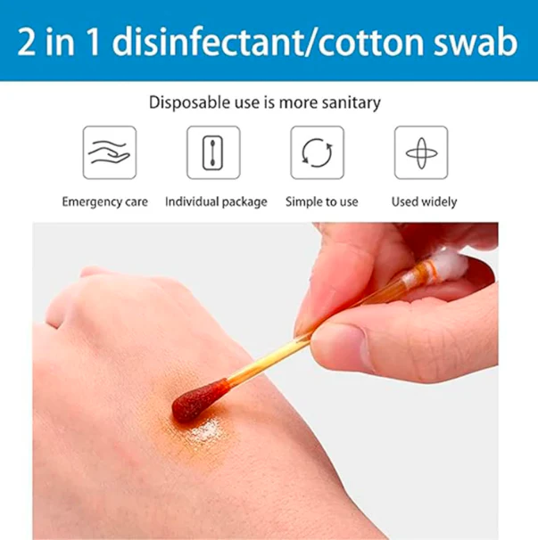 Iodine-Infused Cotton Swabsticks for Wound Care [PACK OF 50] - Image 3