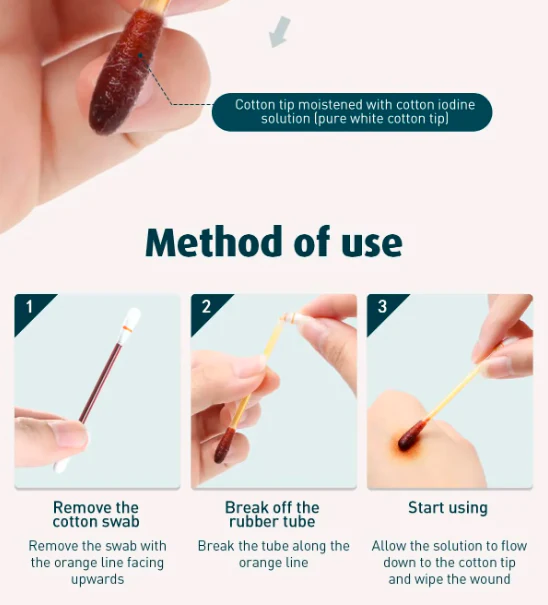 Iodine-Infused Cotton Swabsticks for Wound Care [PACK OF 50] - Image 6